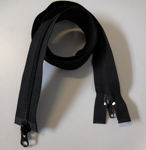 YKK Nylon Zipper 2-way 8mm/90cm, Black 580